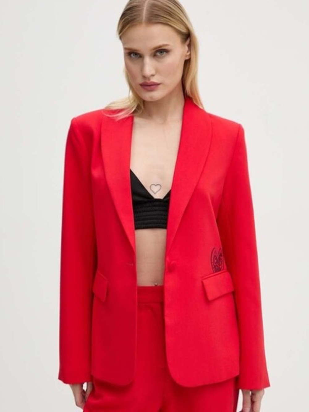 Never Fully Dressed Red Sundazed Romance Blazer size 12 - Picture 3 of 16